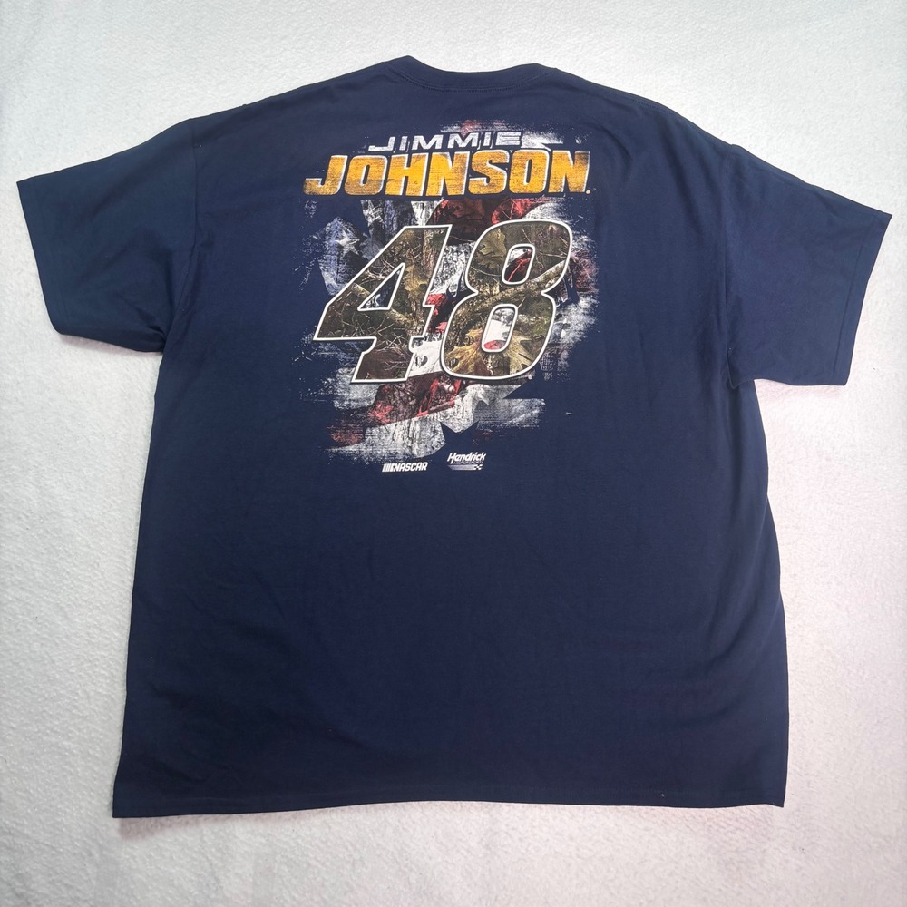Jimmie Johnson‎ 48 NASCAR Hendrick Motorsports Graphic T Shirt Blue 2XL Racing